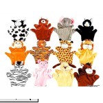 Playscene0153; Velour Animal Finger 8 Inch Puppets Kids Toy Preschool Kindergarten Puppets 12 Puppets 12 B011S5OS2G